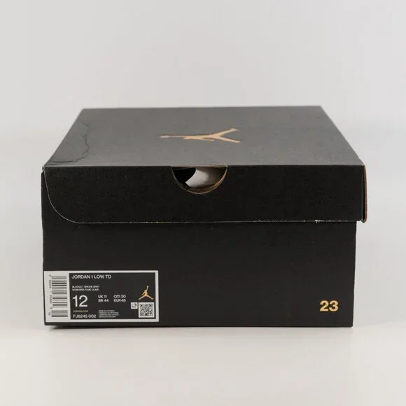 Jordan 1 Low TD 'Black/LT Smoke Grey' FJ6245-002 Football Cleat Multi Size